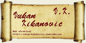Vukan Kikanović vizit kartica